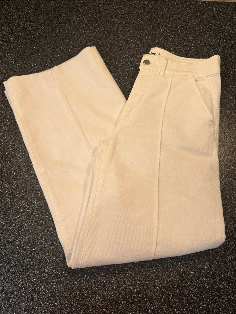 Women’s PAIGE Sasha White Wide Leg Jeans - size 28 summer